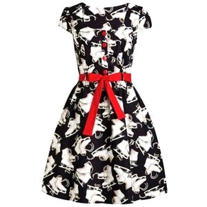ModCloth Retrolicious Ice Skates Dress XL